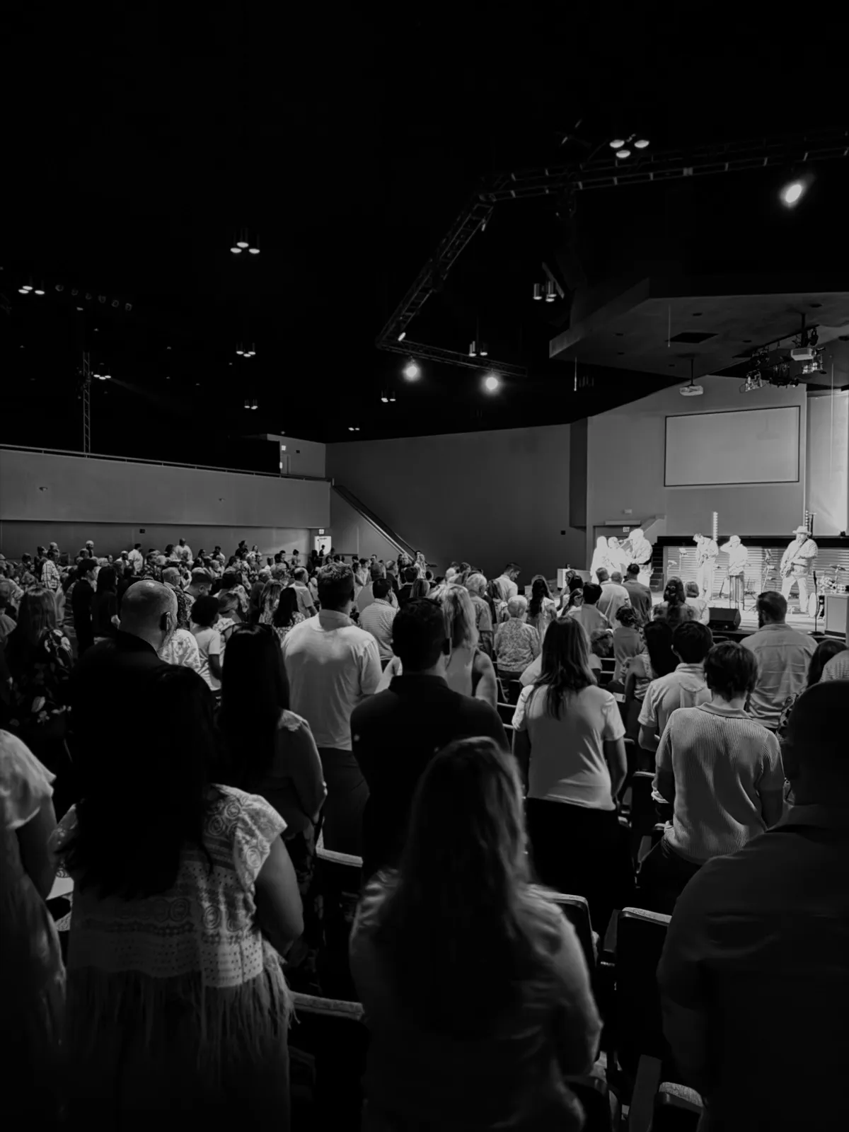 The Skycrest congregation gathered together for worship