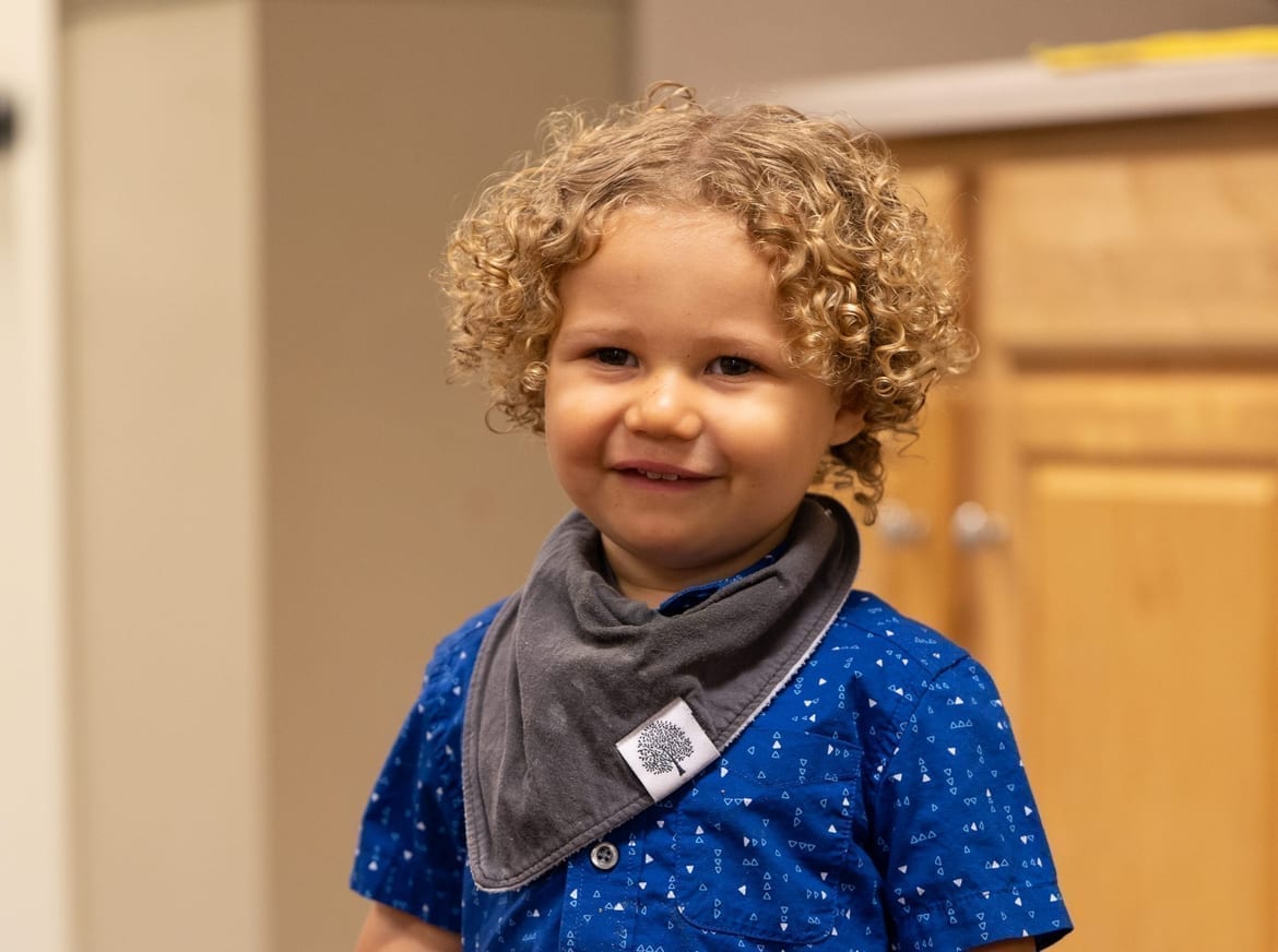 A child at SkyKids, Skycrest’s children’s ministry