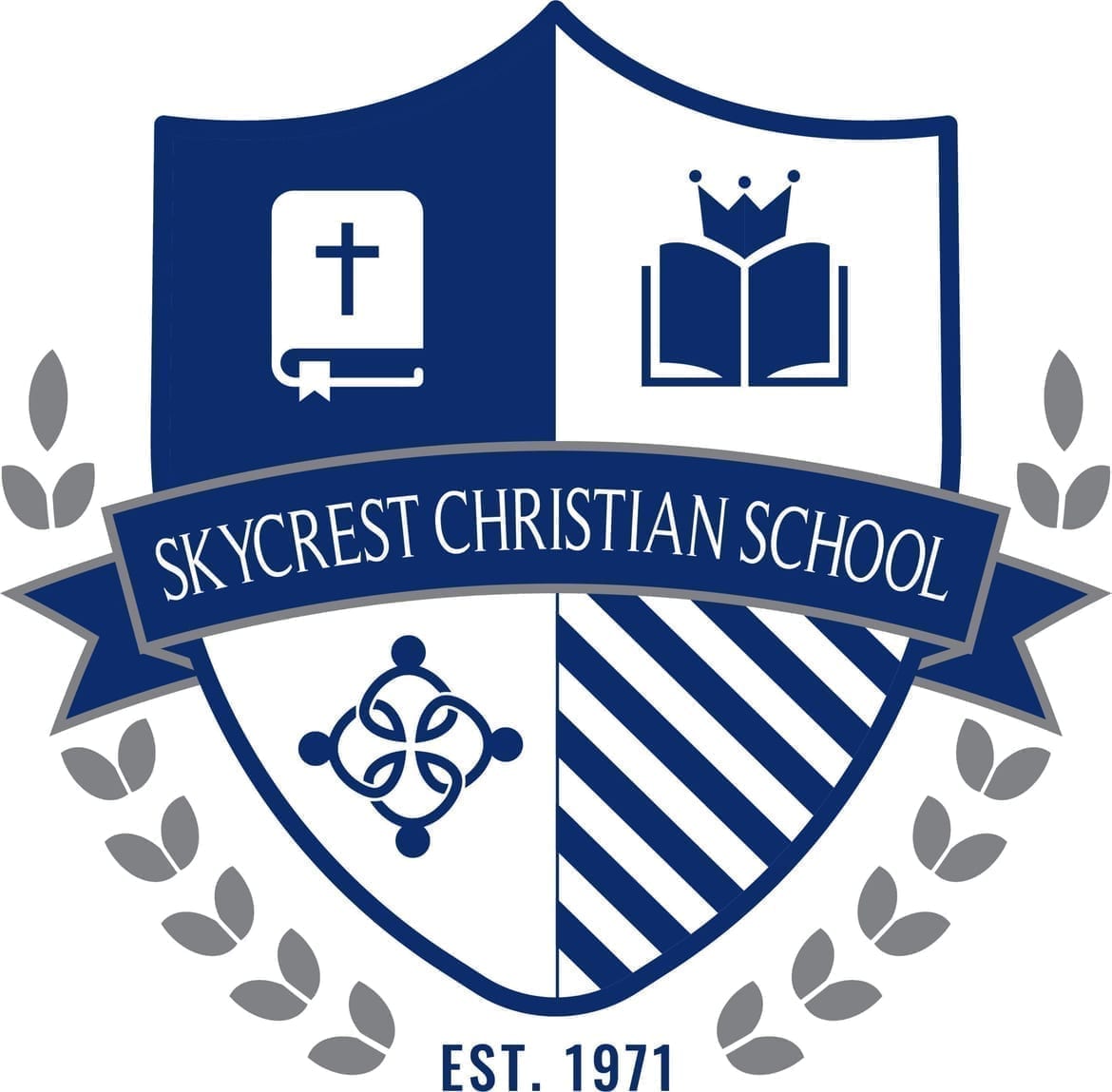 Skycrest Christian School crest, established 1971