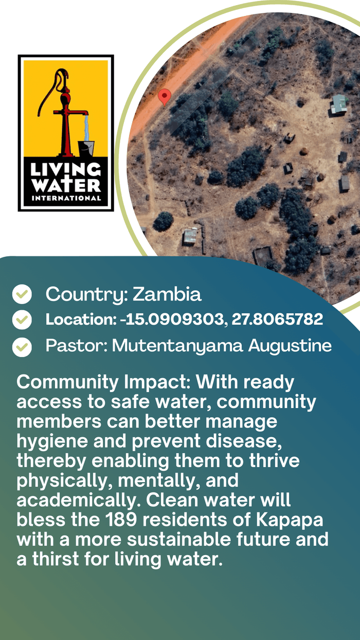 Prayer card: Kapapa Village, Zambia